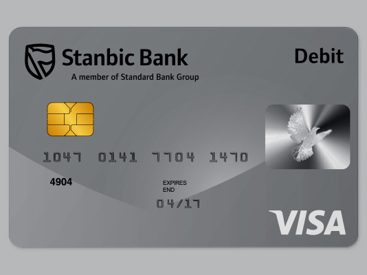 Silver debit card